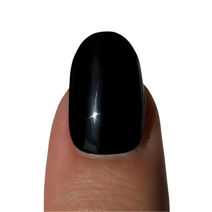 Tira de uñas de gel negro