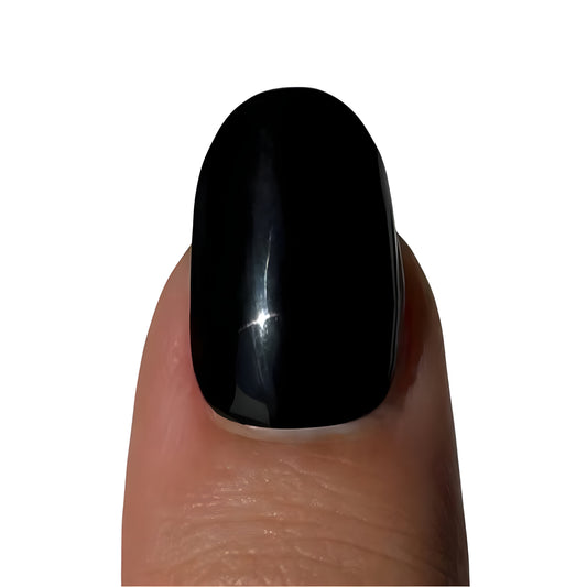 Tira de uñas de gel negro