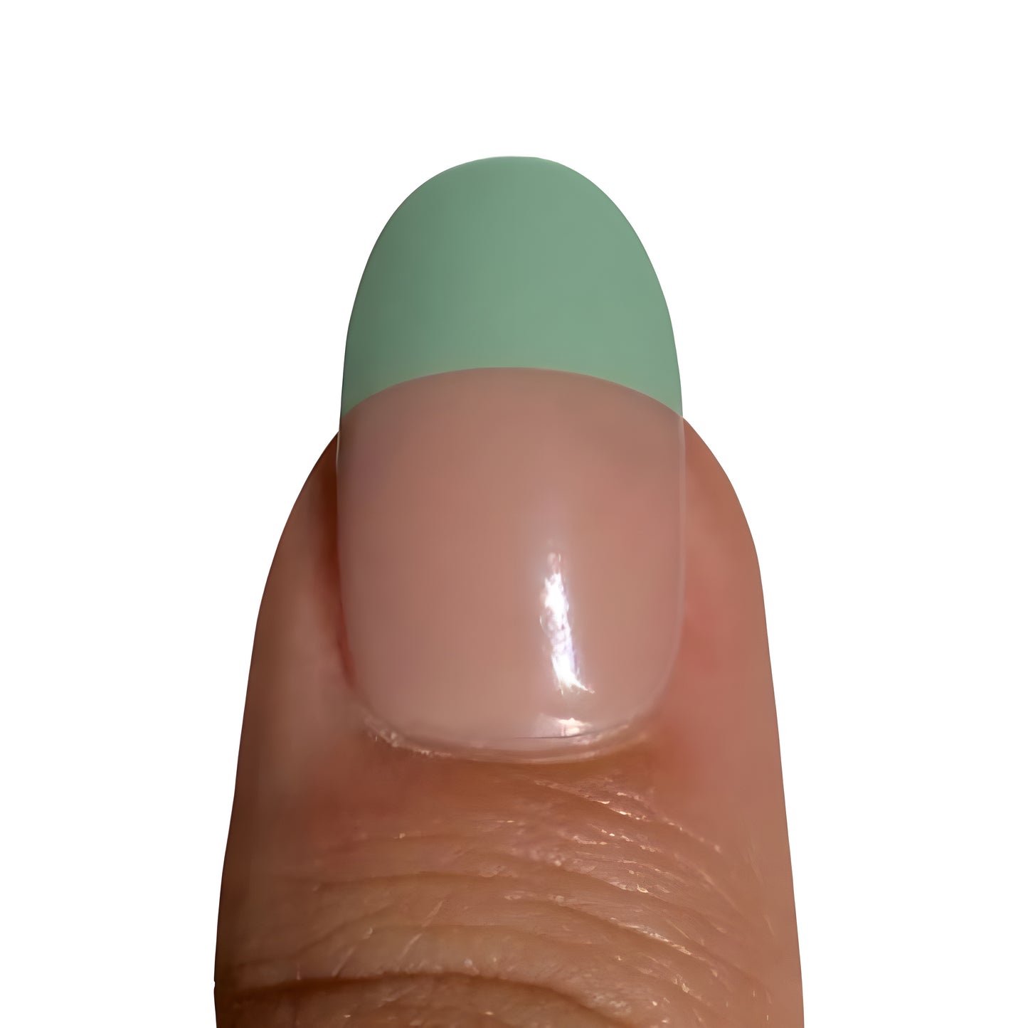 Tira de uñas de gel verde francés